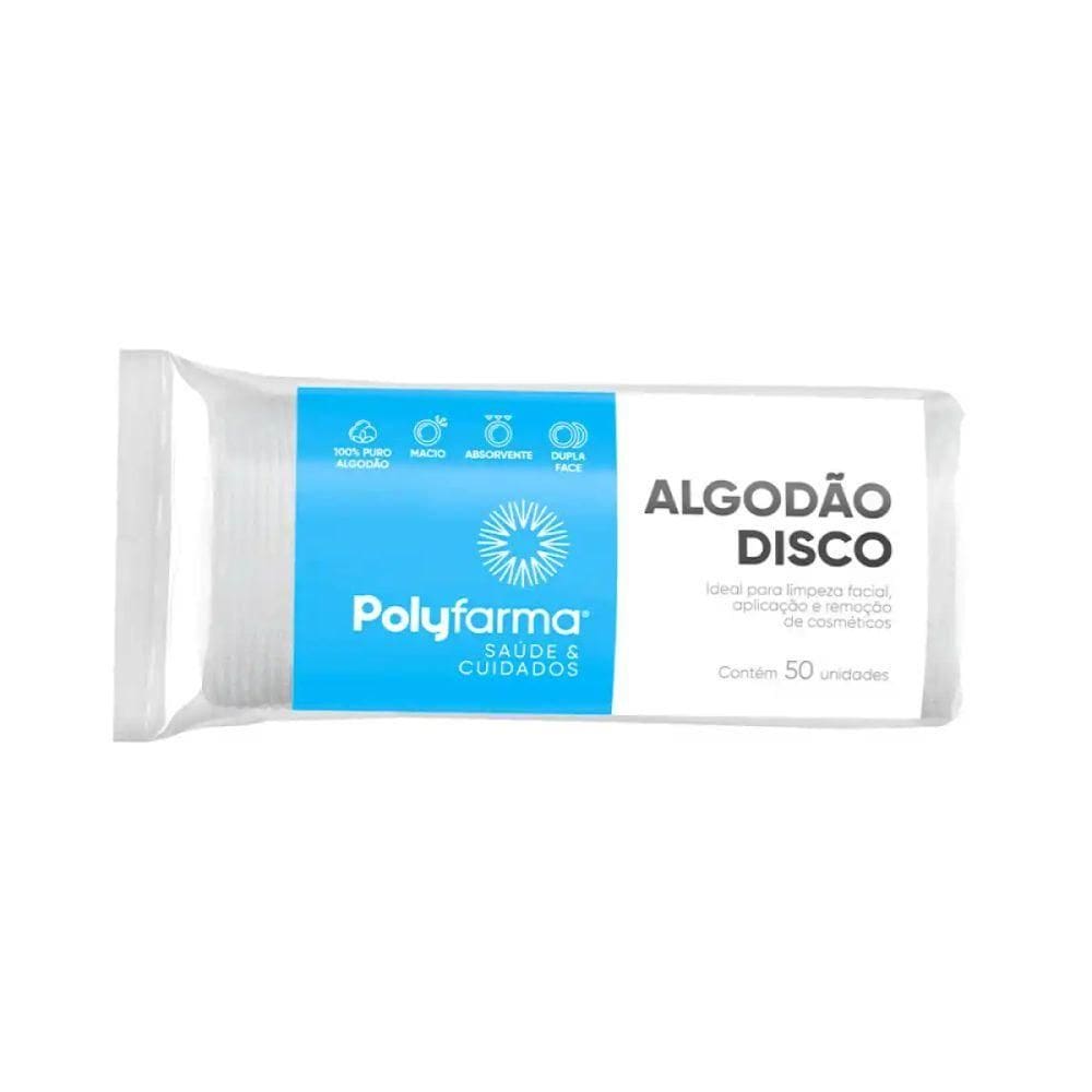 Algodão Disco Com 50 Polyfarma