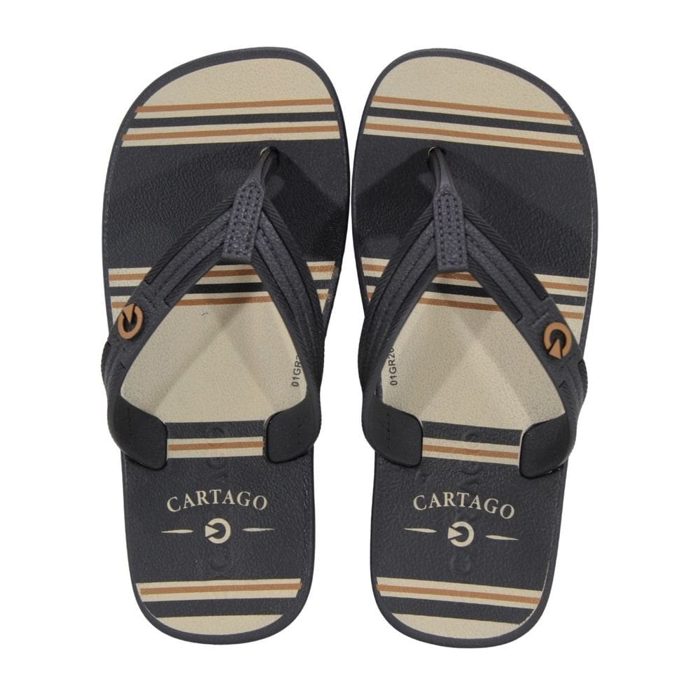 Chinelo Infantil Cartago Atlanta Preto/Bege/Castor