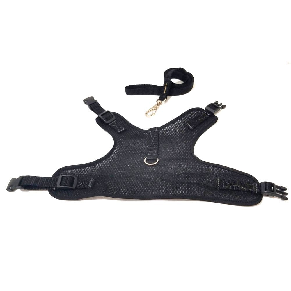 Colete peitoral para cachorro aerado preta  tamanho P