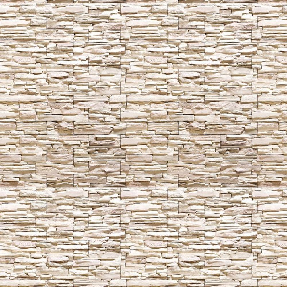 Papel De Parede Tijolos E Pedra Areia Fina Adesivo Sala