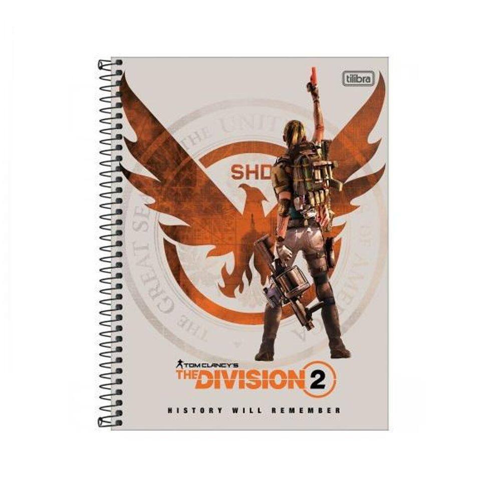 Caderno 10 Materias The Division 2 160 Folhas Tilibra