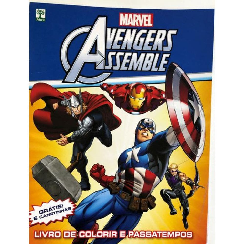 Livro Avengers Assemble - Livro De Colorir E Passatempos