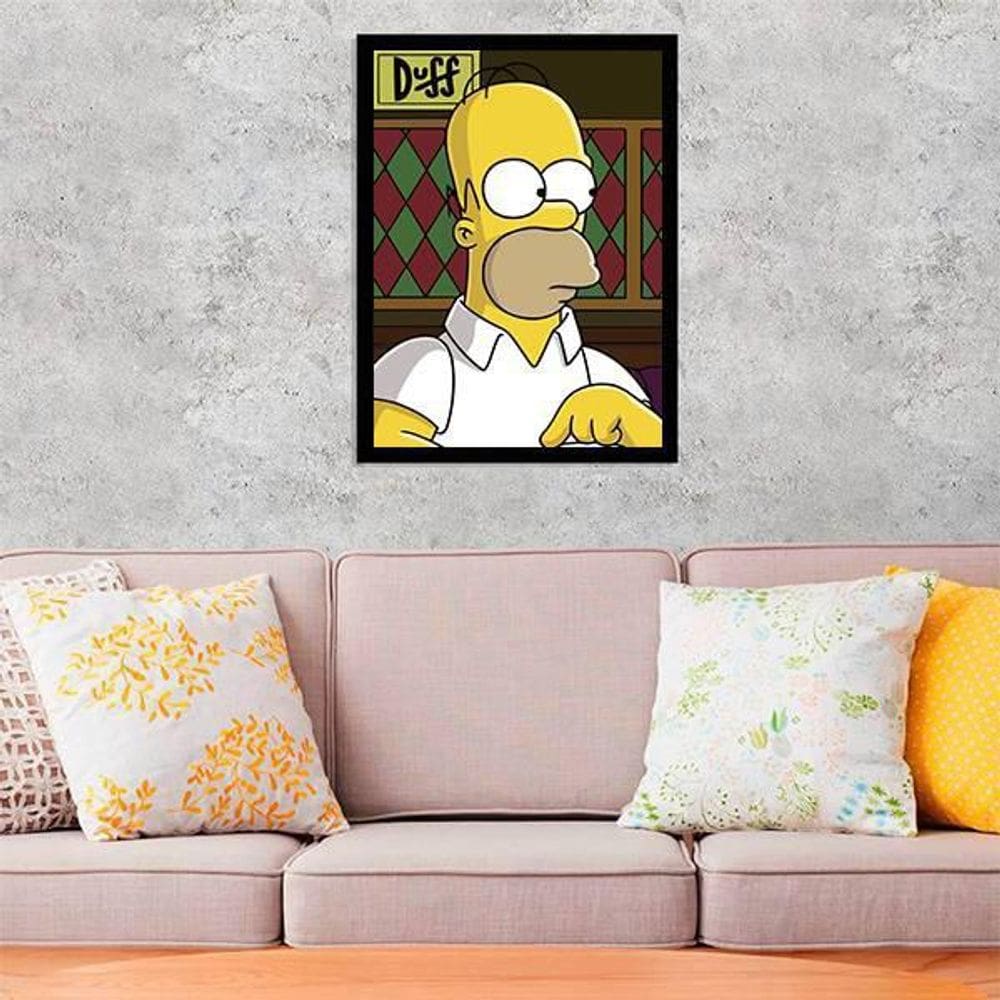 Quadro Decorativo Homer Simpson Duff