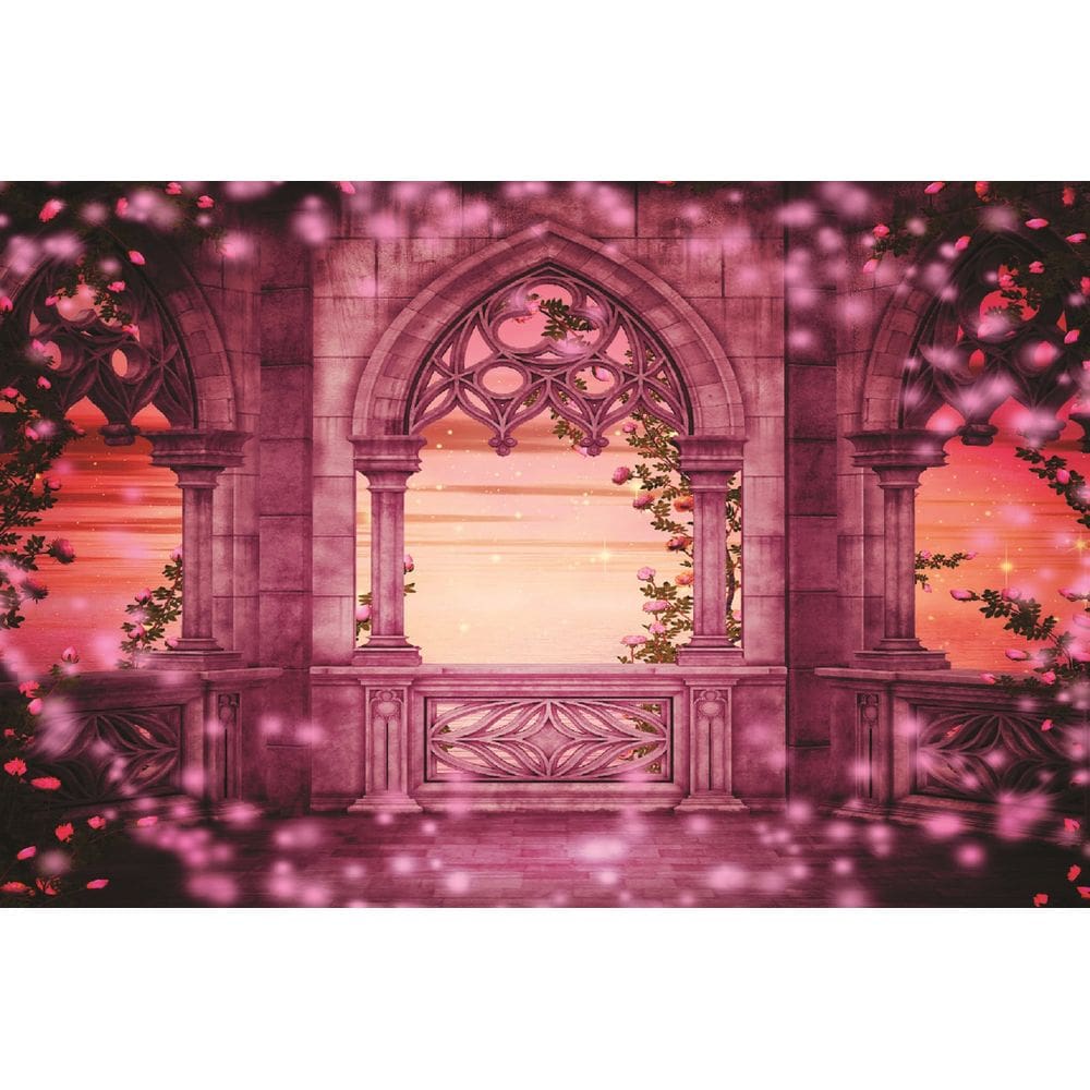 Fundo Fotográfico Castelo Fantasia De Princesa 2,60X1,50