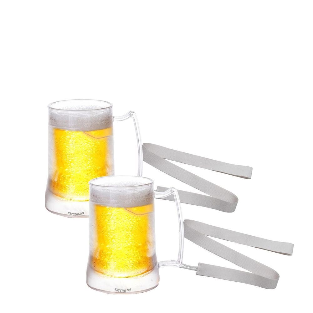 Kit 4 Canecas Gel Congelante Com Cordão Acrílico