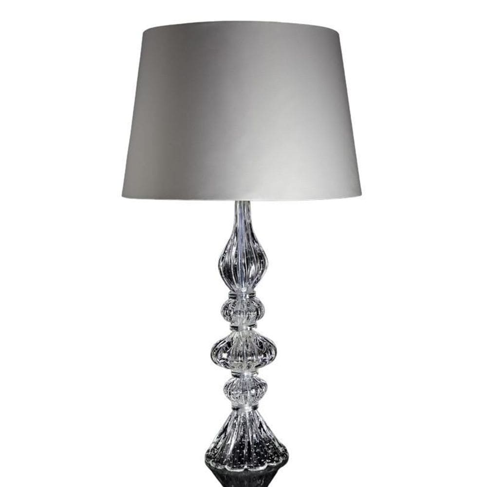 Abajur Em Cristal Murano Transparente 62cm São Marcos 110V