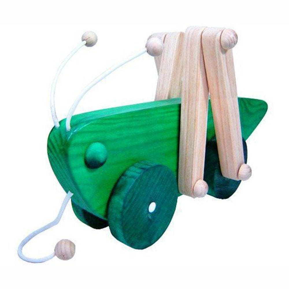 Grigrilo Articulado De Puxar Madeira Verde Bohney