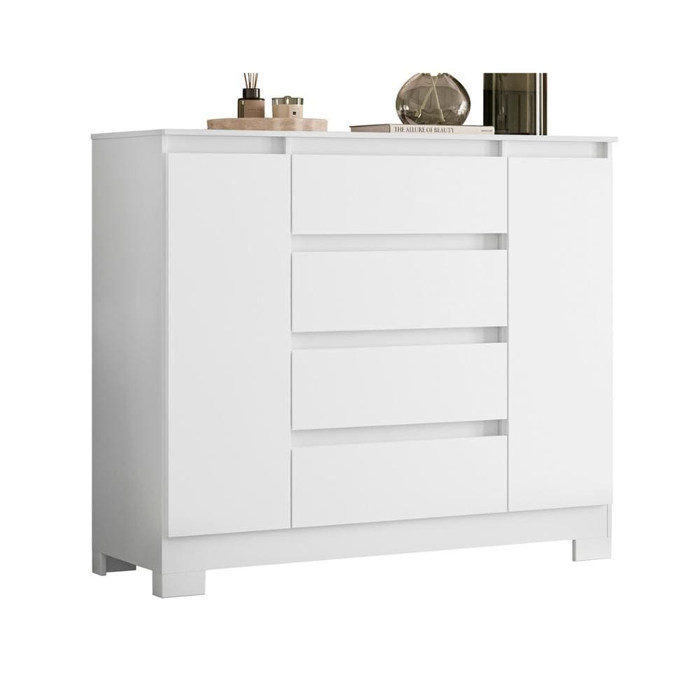 Comoda Sapateira Atena Com 4 Gavetas e 2 Portas