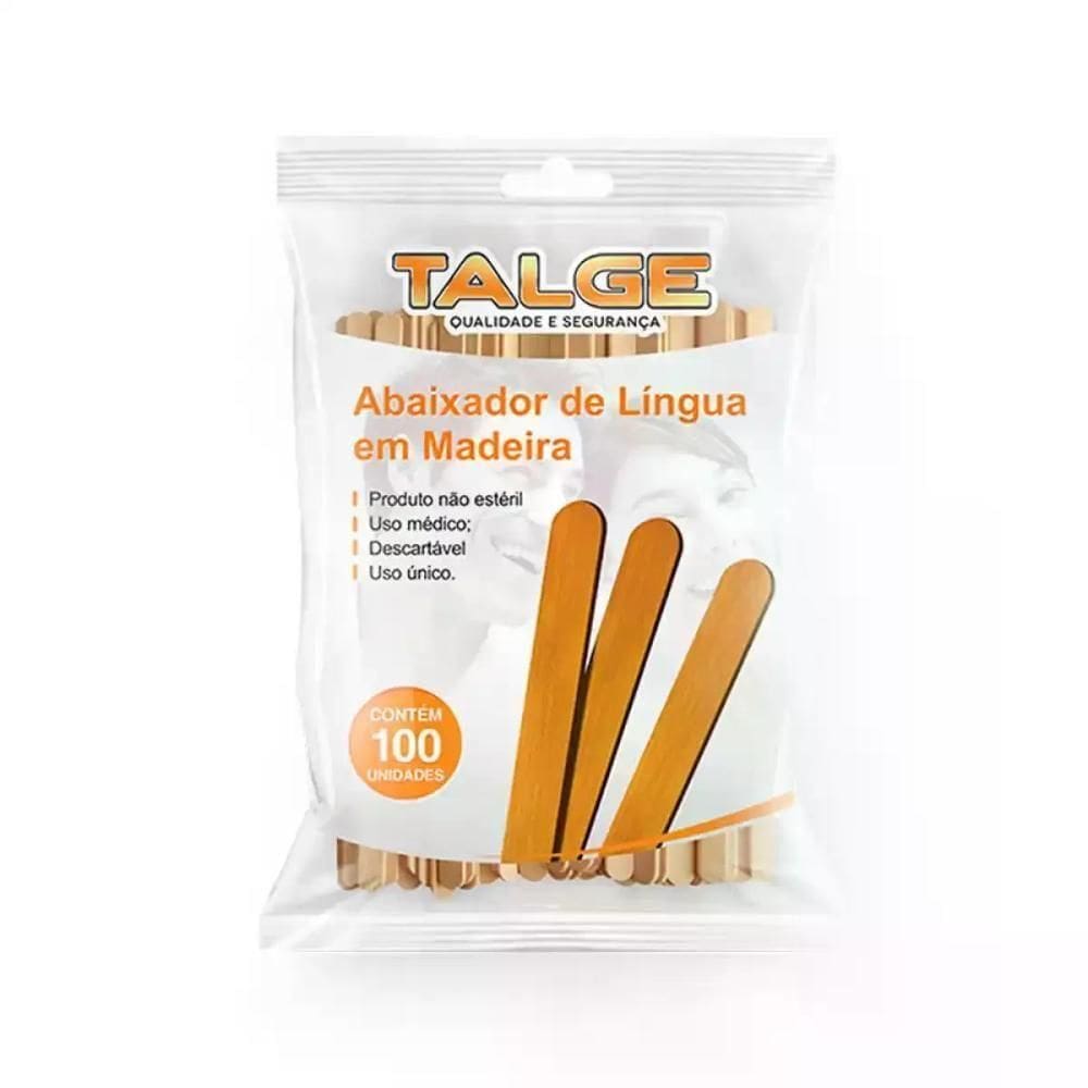 Abaixador De Lingua Talge Com 100 Un