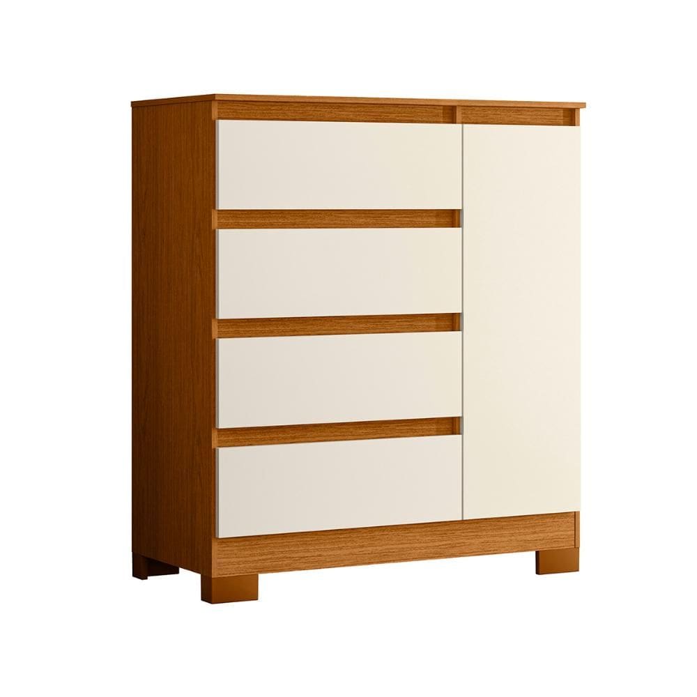 Cômoda Sapateira Olimpia Quarto Com 4 Gavetas e 1 Porta