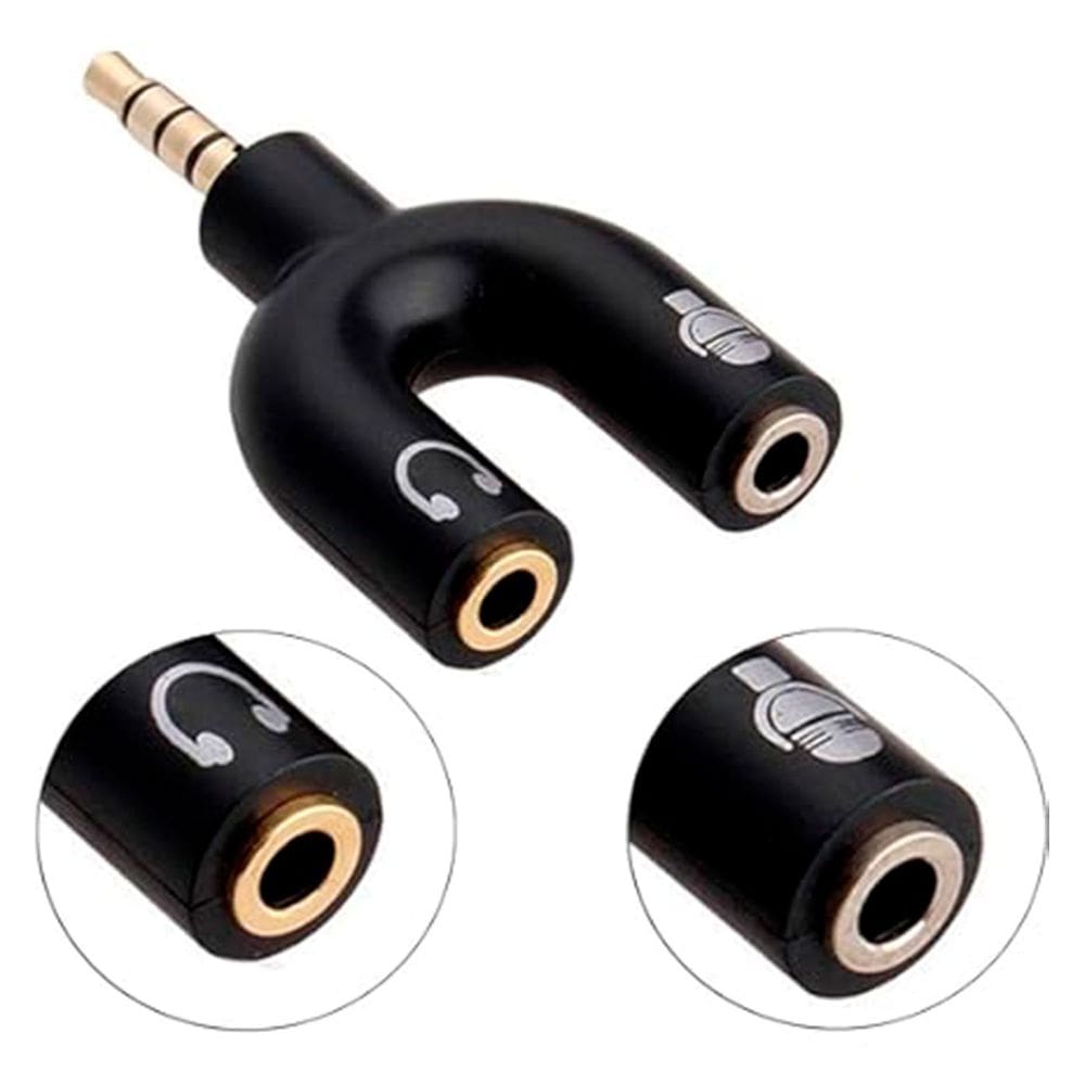 Adaptador para Headset/Fone de Ouvido P2 Fêma (Fone e Mic) para P3 Macho - CDC-1021