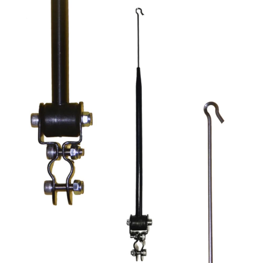 Antena Corta Pipa Moto Retrátil Retrovisor Inox Preto HRP02