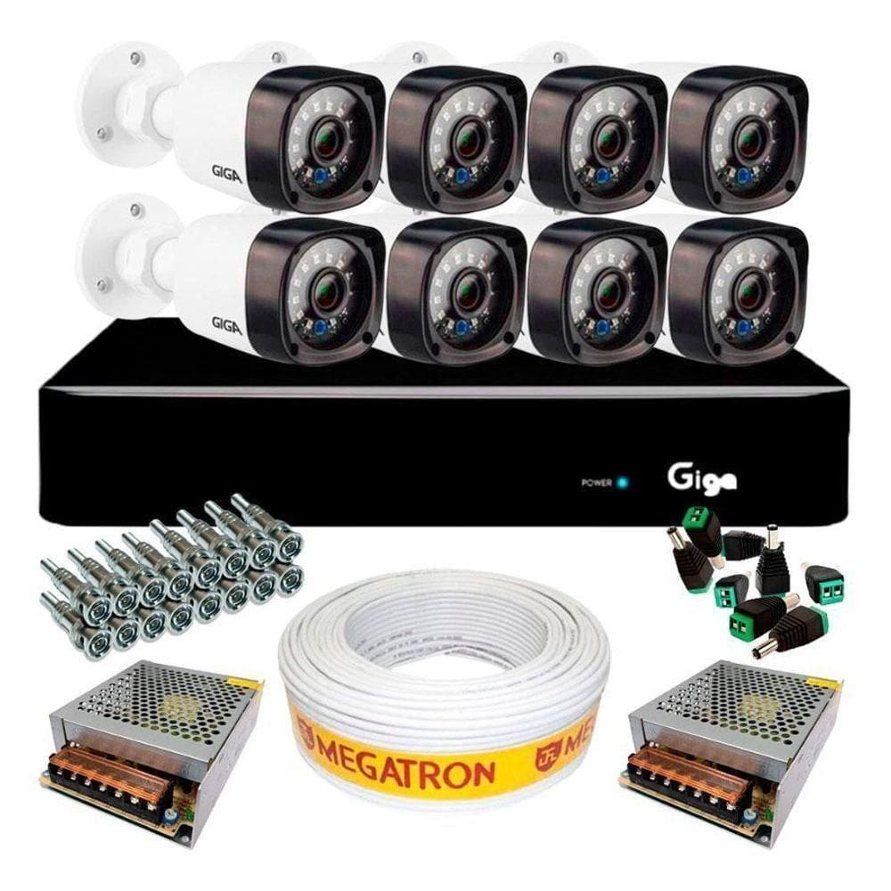 Kit Cftv Completo Com 8 Câmeras