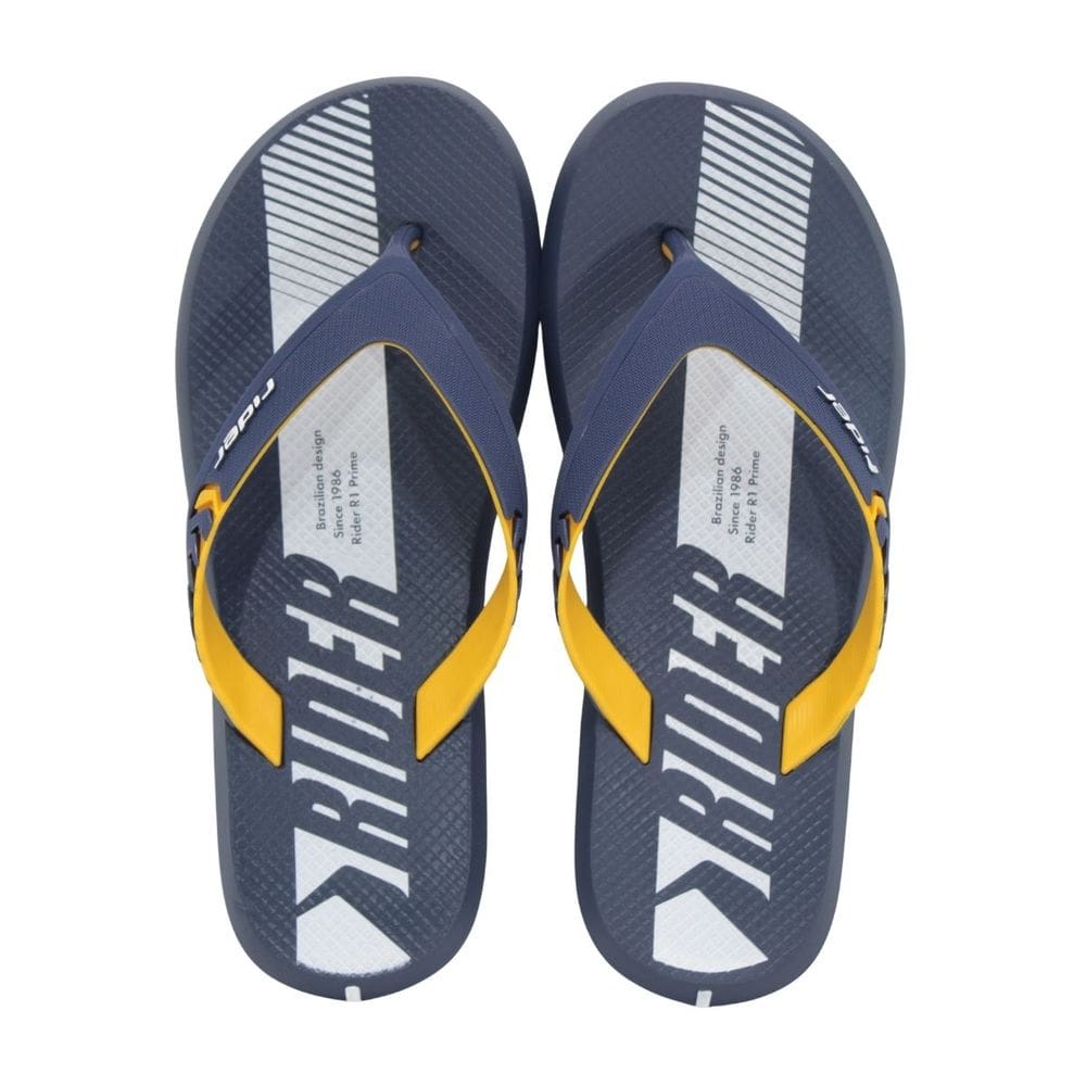 Chinelo Rider R1 Prime Azul/Branco/Amarelo