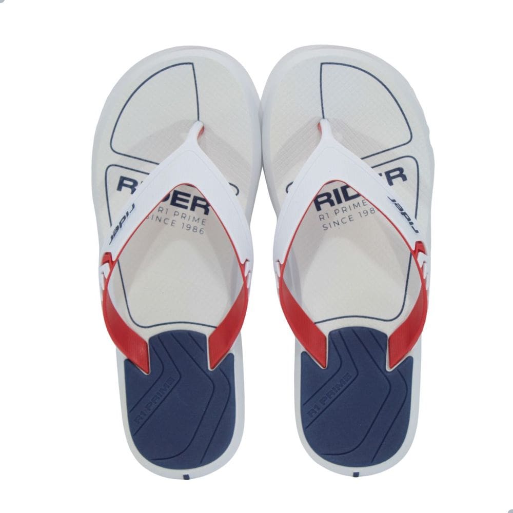 Chinelo Rider R1 Prime Easy Branco/vermelho/Azul