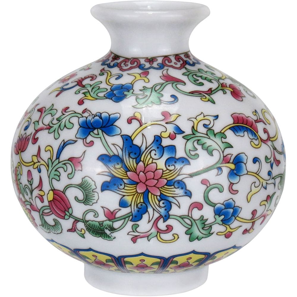 VASO DECOATIVO ENFEITE CASA REDONDO HOME&CO CERÂMICA 9x9x9cm COLORIDO