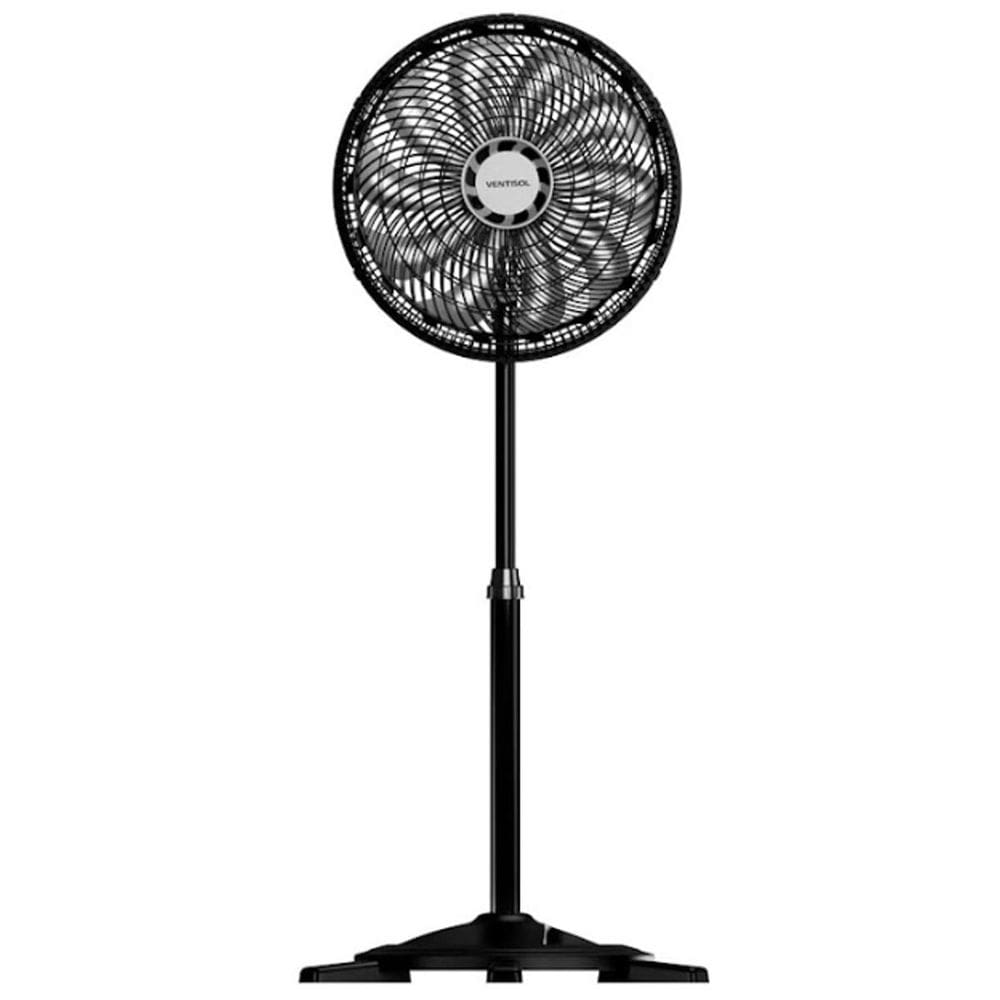 Ventilador de Coluna 40 Cm Turbo 10 Pás 150W Oscilante 3 Velocidades Preto Ventisol