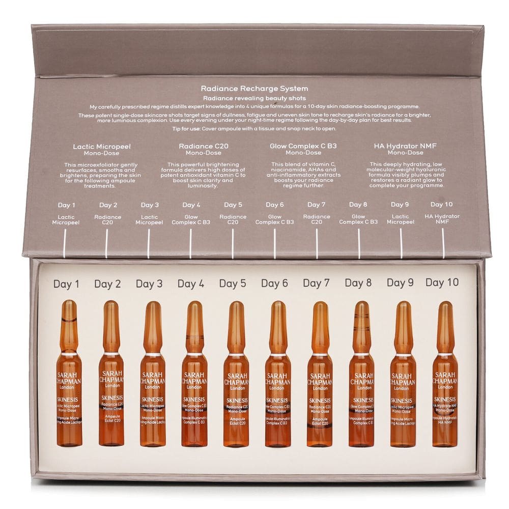 Sistema de recarga Skinesis Radiance 10x1ml Sarah Chapman