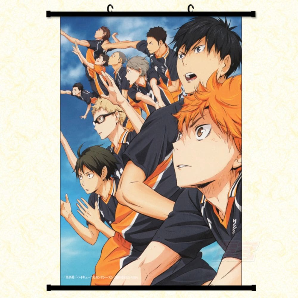 Quadro: pintura de parede, pintura de parede, tela de voleibol de Haikyuu, 40x60cm