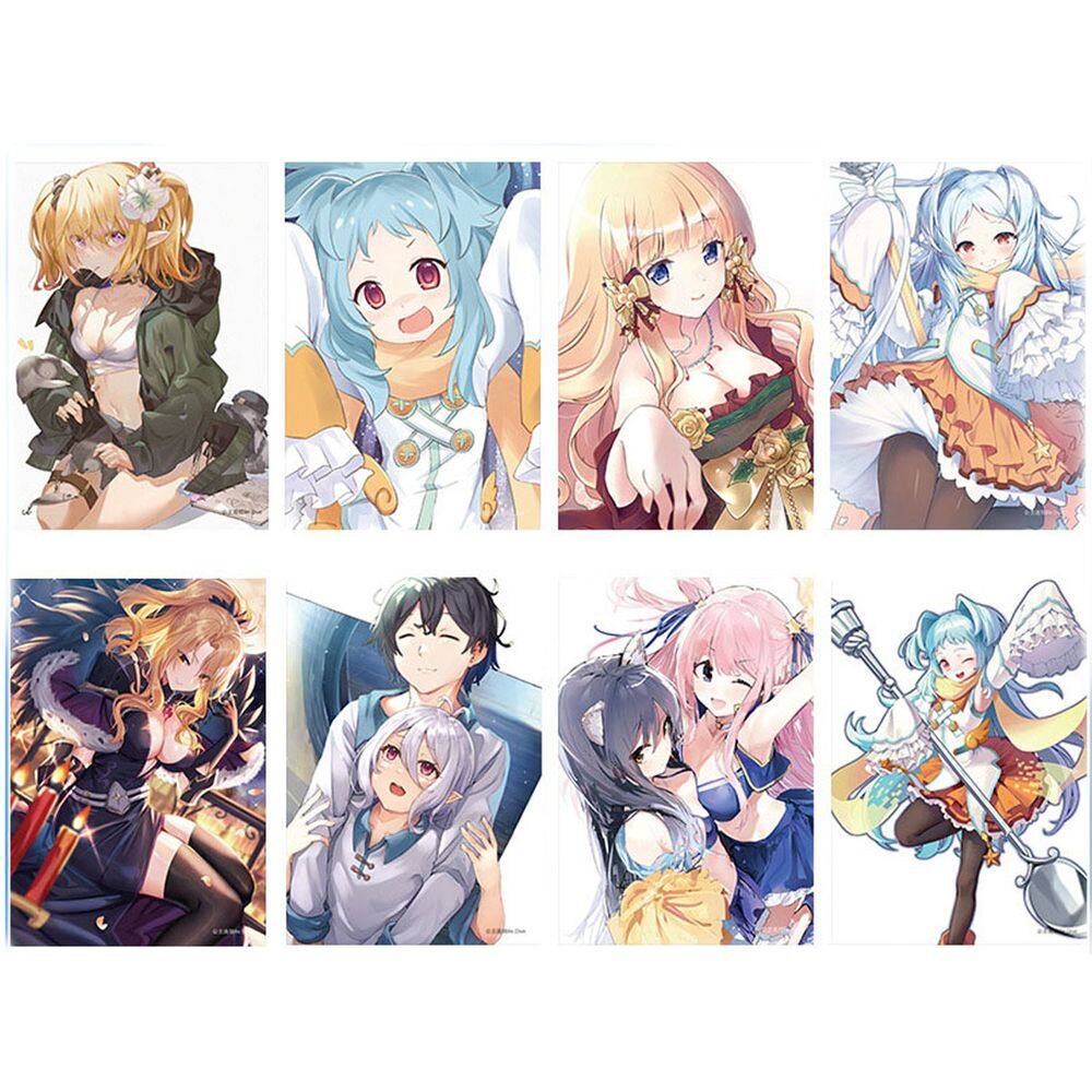 Conjunto de pôsteres Princess Connect, 8 peças, estampas sem moldura de 42 x 29 cm