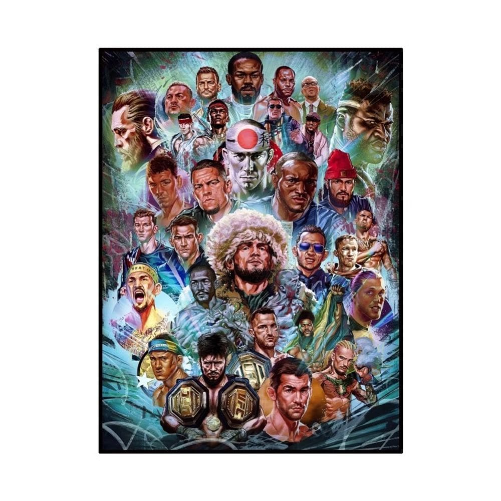 Quadro: Arte de parede, pintura em tela, UFC MMA Fighters, 35x50cm