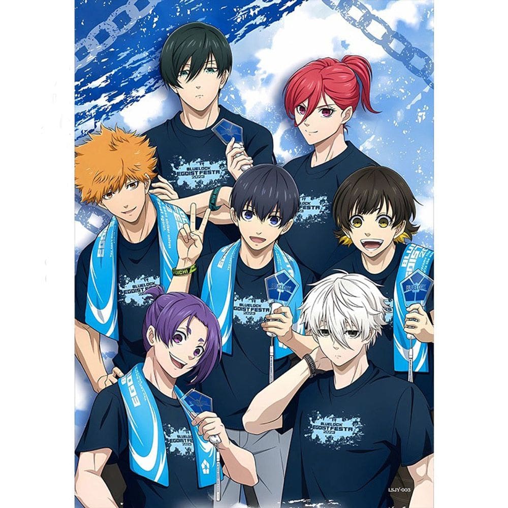 Pôster Blue Lock Anime Seishiro Kiyora e Reo Mikage 20x30cm