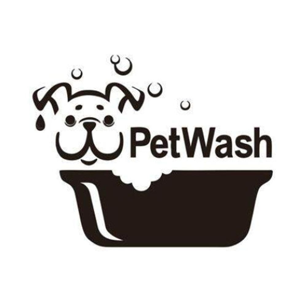 Adesivo de parede PetWash Dog Bath Logo para decoração de loja de animais ou loja