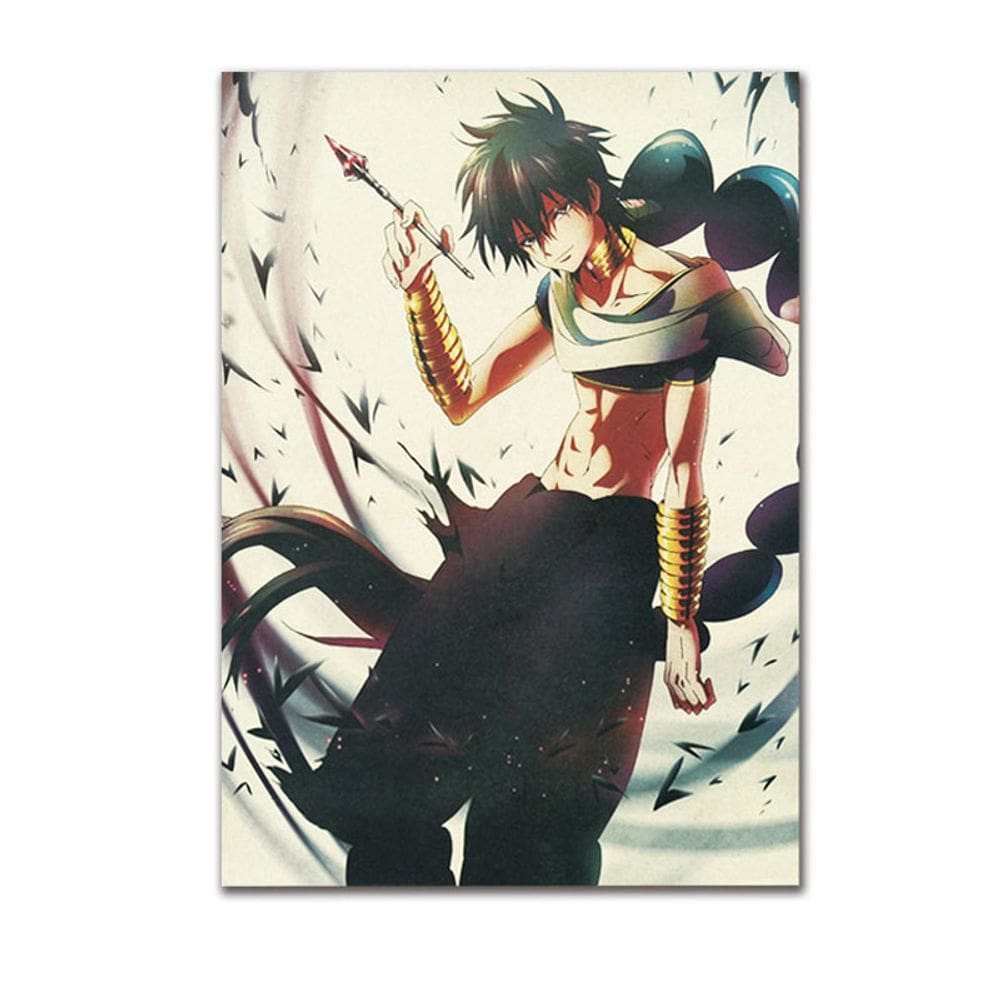 Pintura em pôster Magi Anime Judar Vintage Wall Art 51,5x36cm