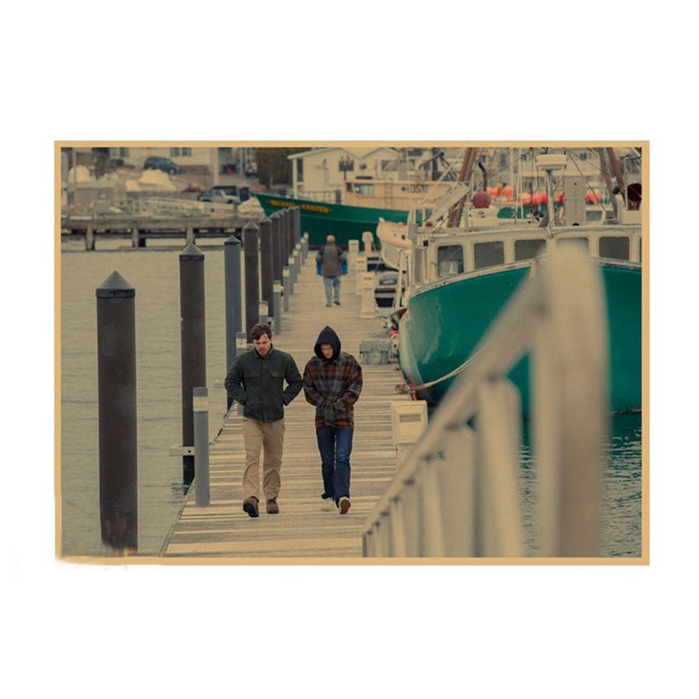 Pôster Manchester by the Sea Vintage Kraft Paper Art 20x30cm