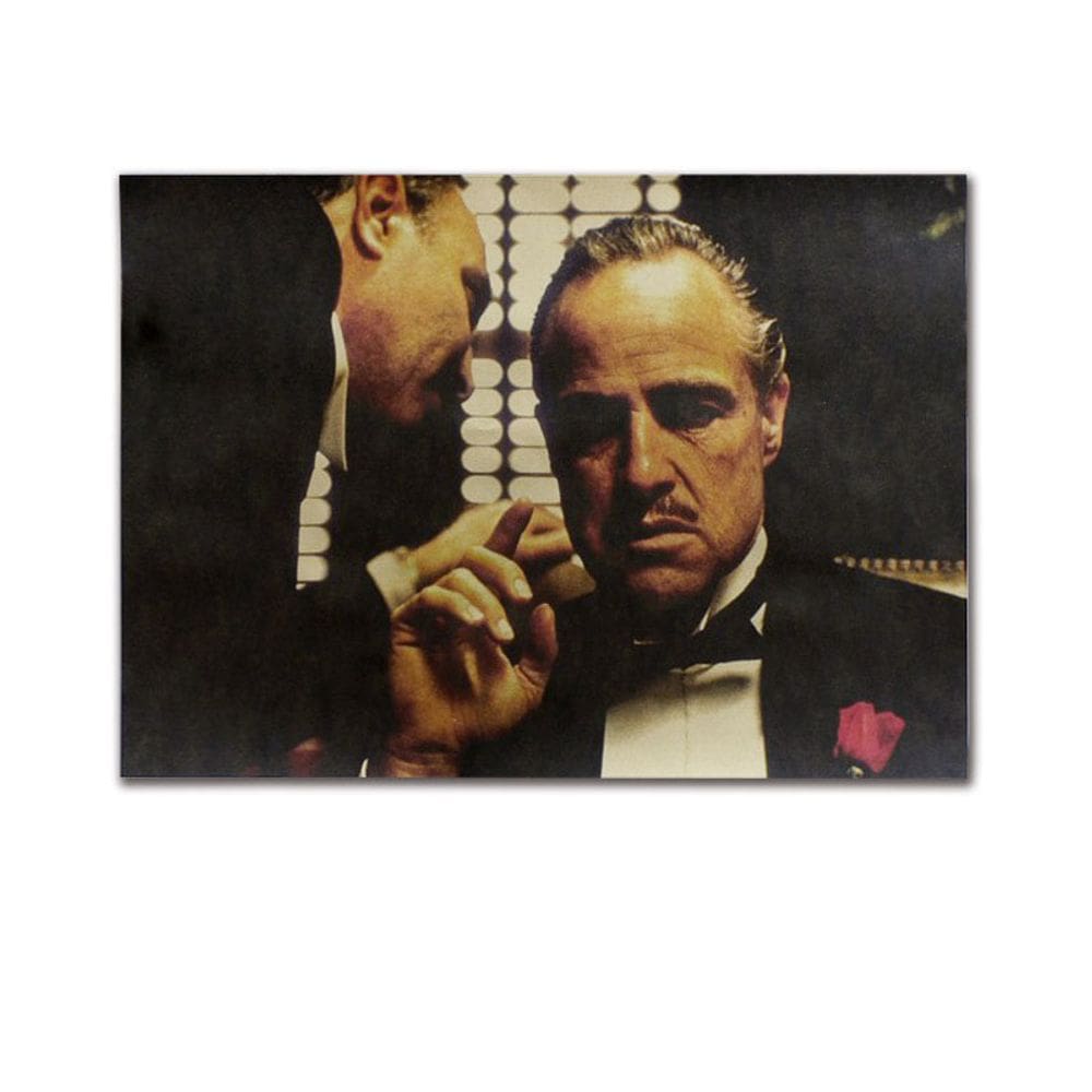 Pôster pintando papel Kraft vintage O Poderoso Chefão Vito