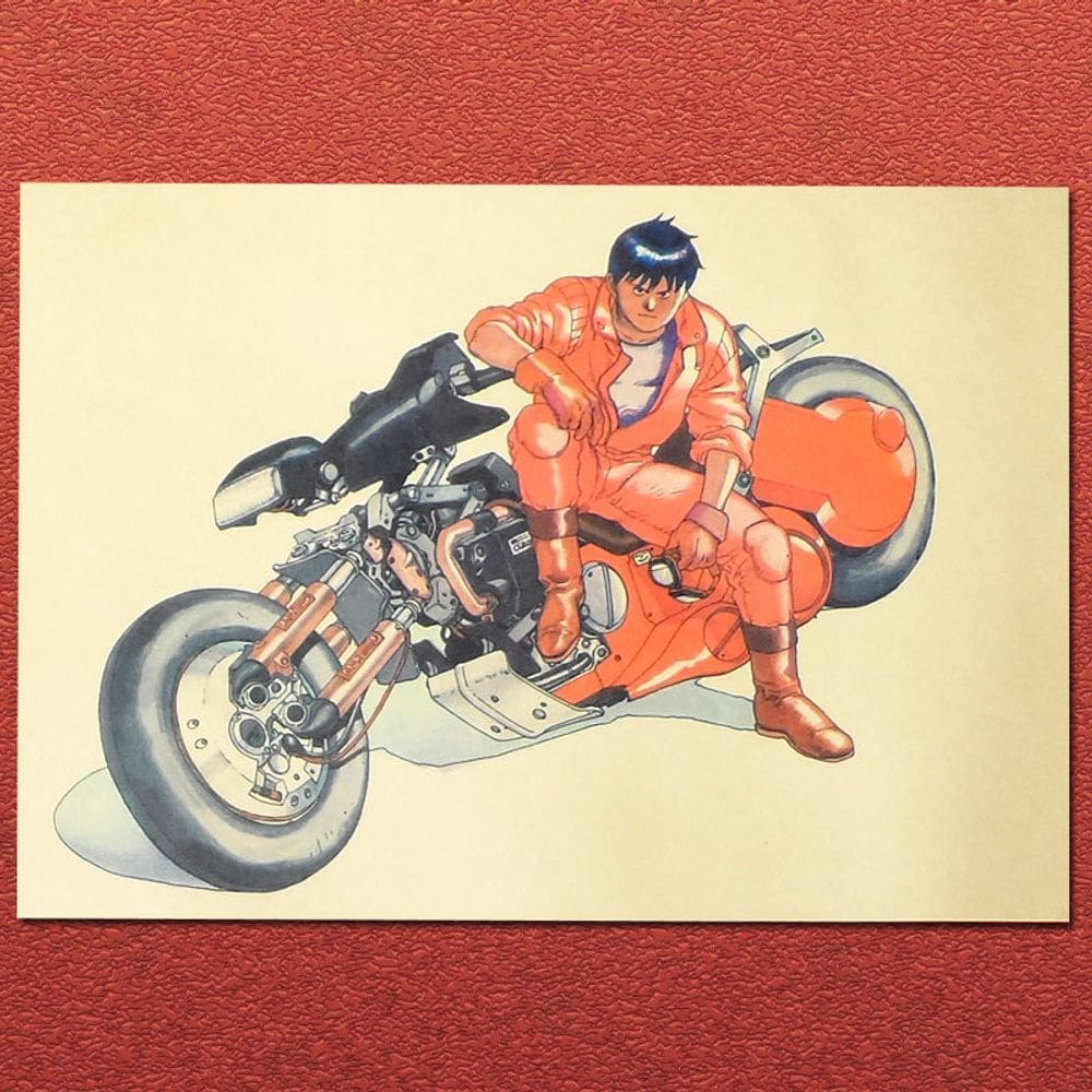 Pintura em pôster Akira Kaneda Vintage Kraft Paper 20x30cm