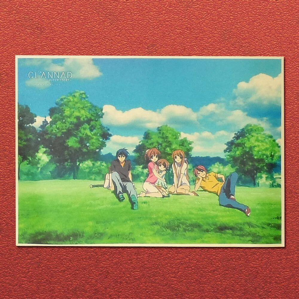 Arte de pintura de pôster CLANNAD After Story Vintage Anime