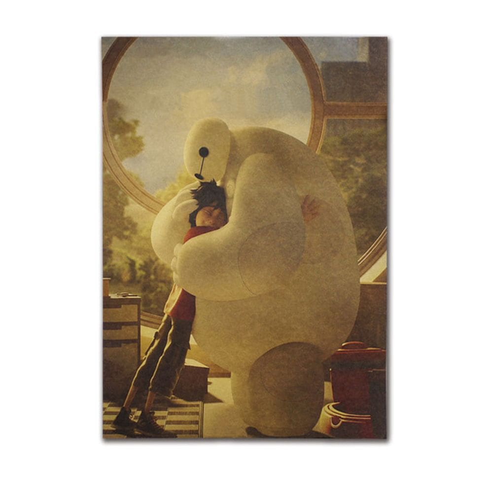Pôster Baymax Hiro Vintage Kraft Paper 51,5x36cm