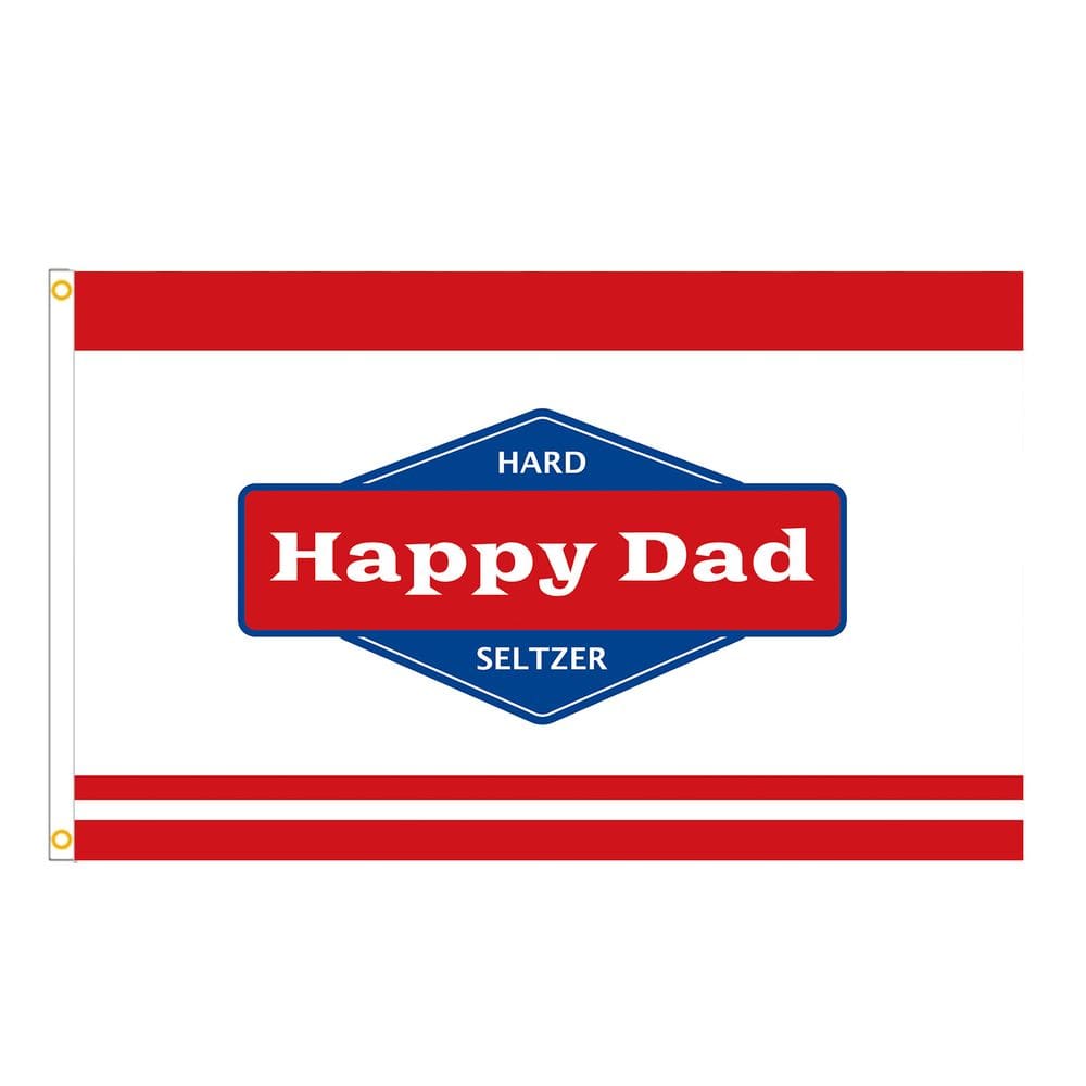 Tapeçaria para pendurar na parede Happy Dad Hard Seltzer 100x150cm