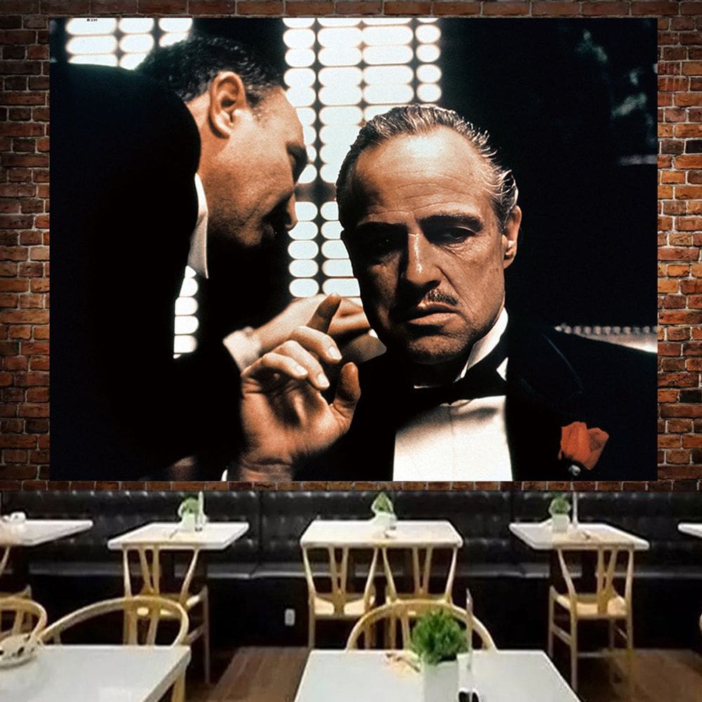 Pôster do filme O Poderoso Chefão para tapeçaria na parede 100x150cm