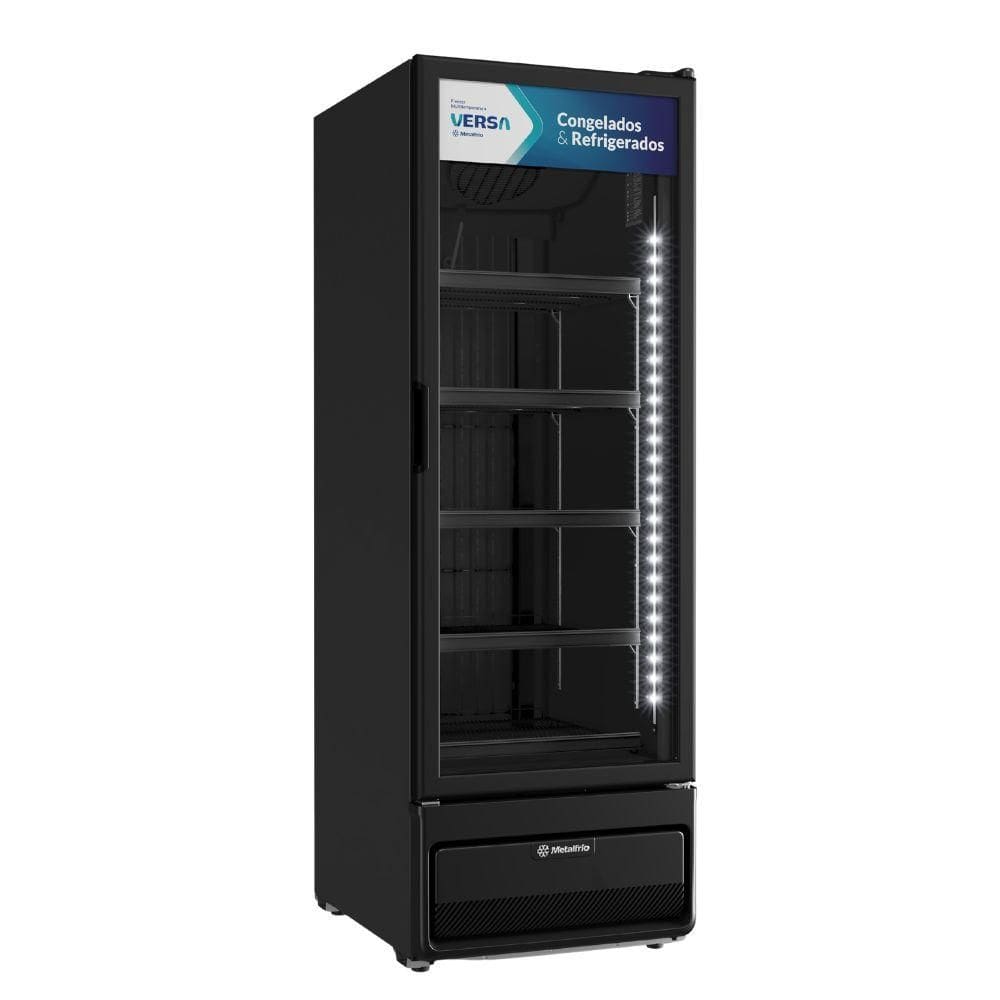 Freezer Vertical Multitemperaturas 541 L 8°C a -20ºC Black VM50AH Versa 127v - Metalfrio