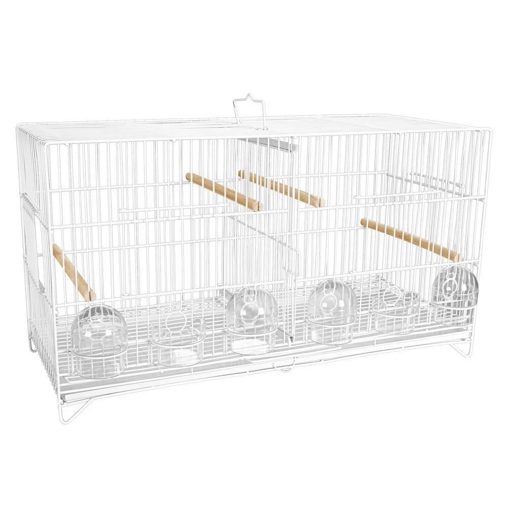 Gaiola Criadeira Para Canário 6 Comedouros Meia Lua Quatiguá