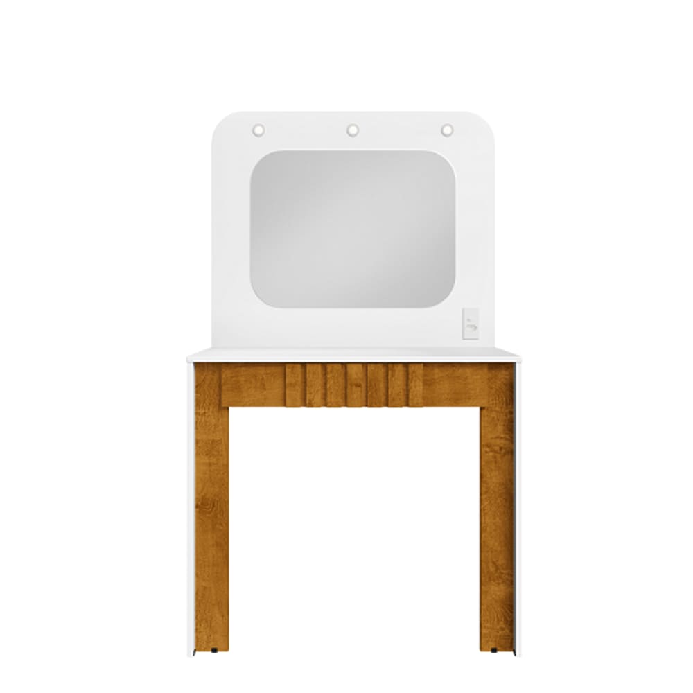 Penteadeira Camarim Rouge Branco/Naturalle - Bechara Móveis