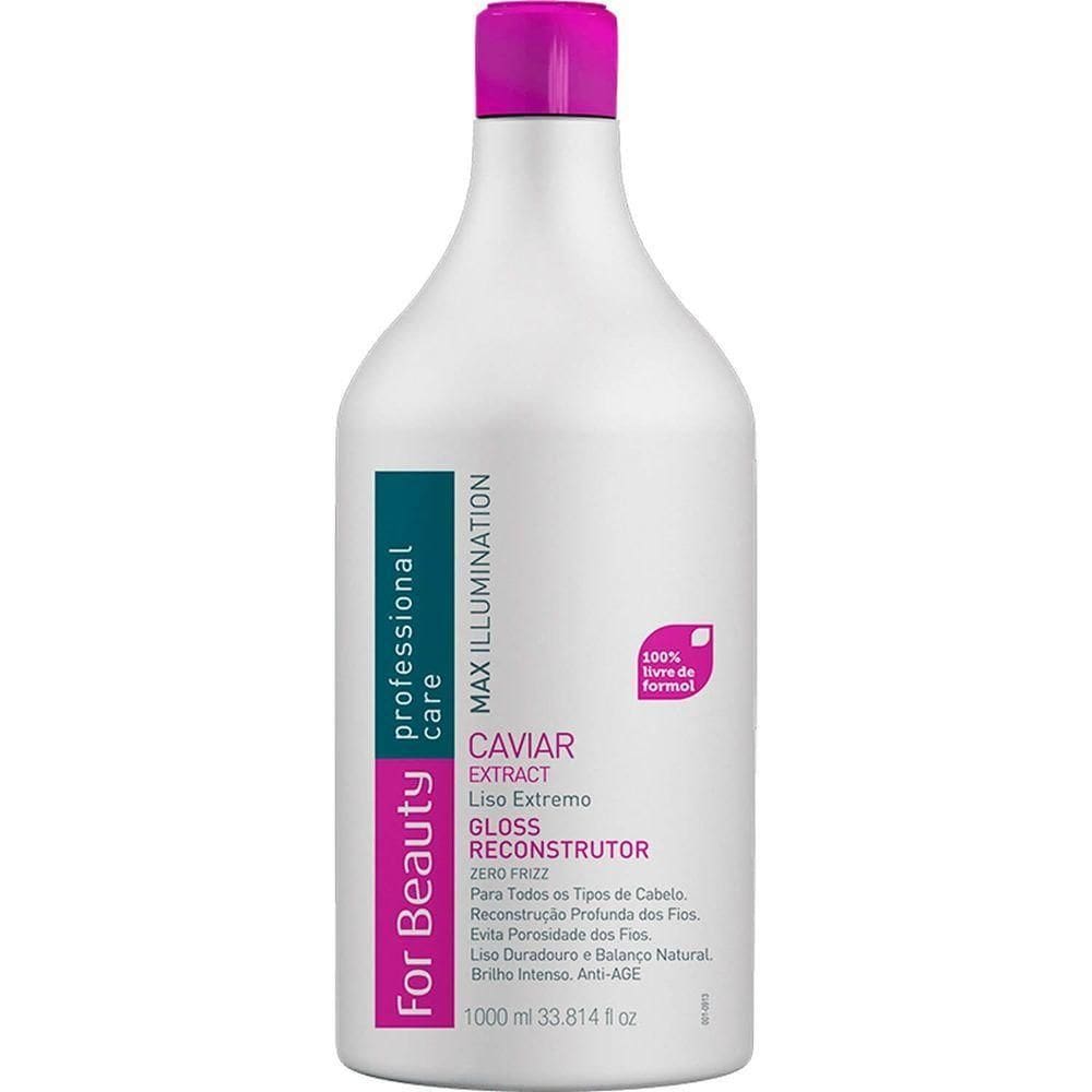 For Beauty Caviar Extract - Escova Progressiva Liso Extremo Sem Formol 1l