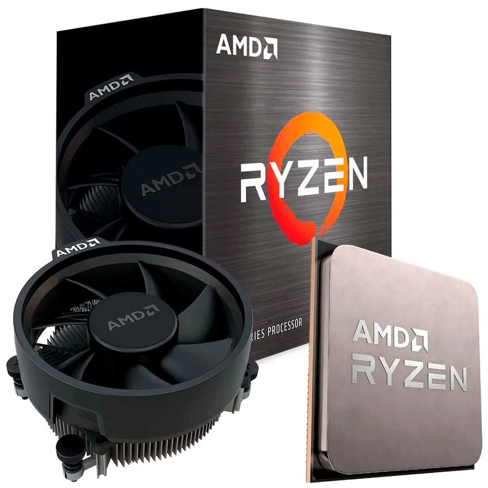 Processador AMD Ryzen 5 5500, 3.6GHz (4.2GHz Max Turbo), Socket AM4, Cache 19MB, DDR4, Sem Vídeo Integrado - 100-100000457BOX