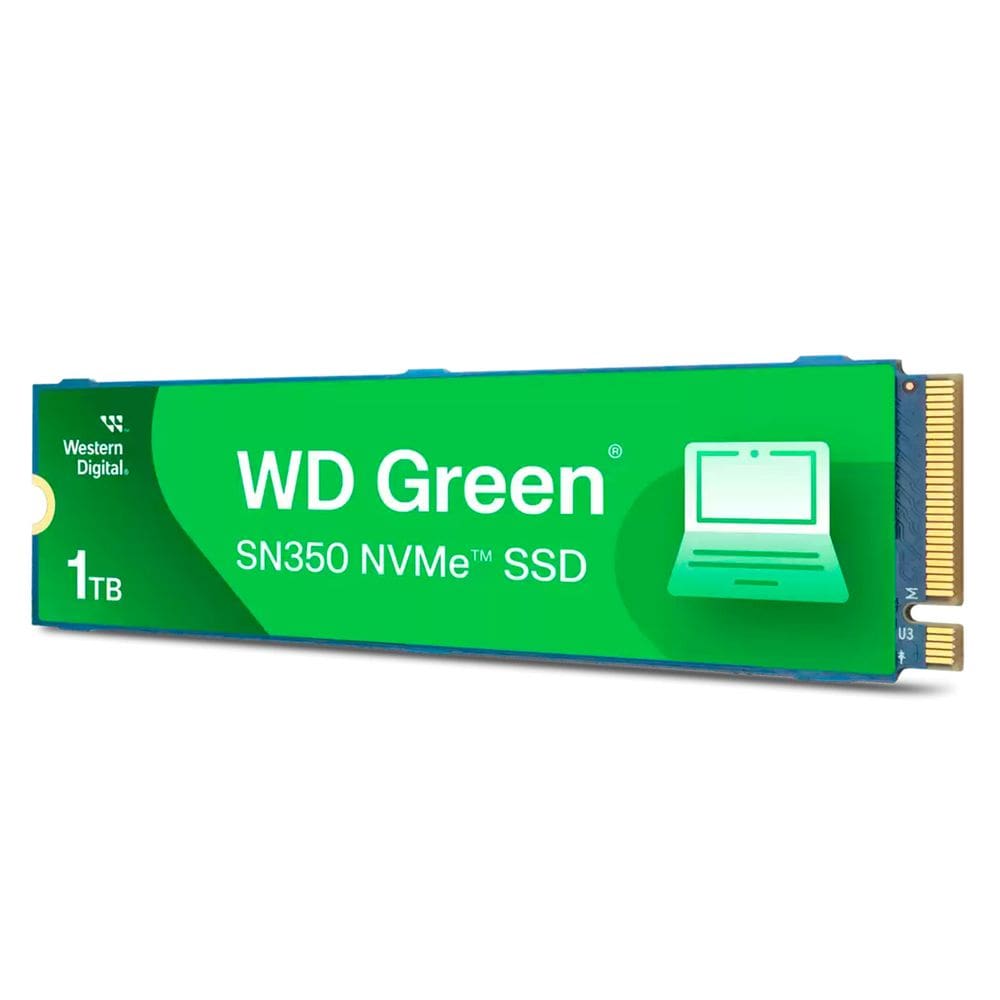 SSD Western Digital WD Green 1TB, NVMe PCIe Gen3, M.2 2280, Leitura até 2400MB/s e Gravação até 1850MB/s - WDS100T2G0C-00CDH0