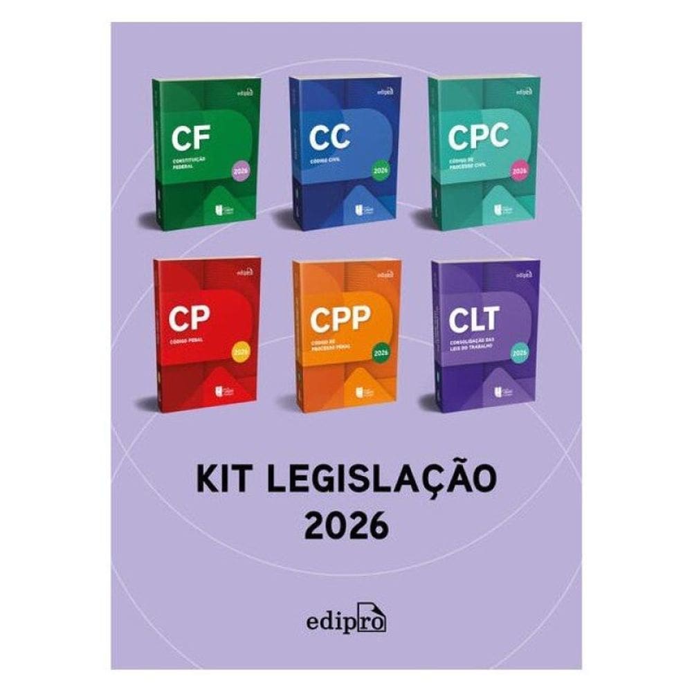 Kit Coleção Legislação 2026 – Constituição, Código Civil, Código De Processo Civil, Código Penal, Có
