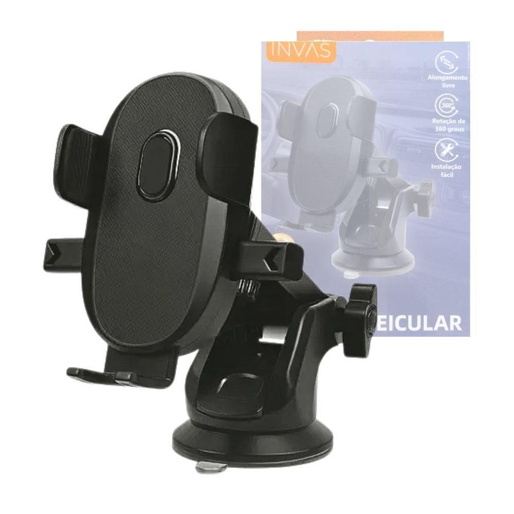 Suporte Veicular Celular Giro 360 Com Trava