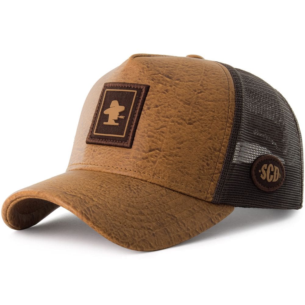 Boné Sacudido`s Trucker - Logo Tradicional -  Marrom