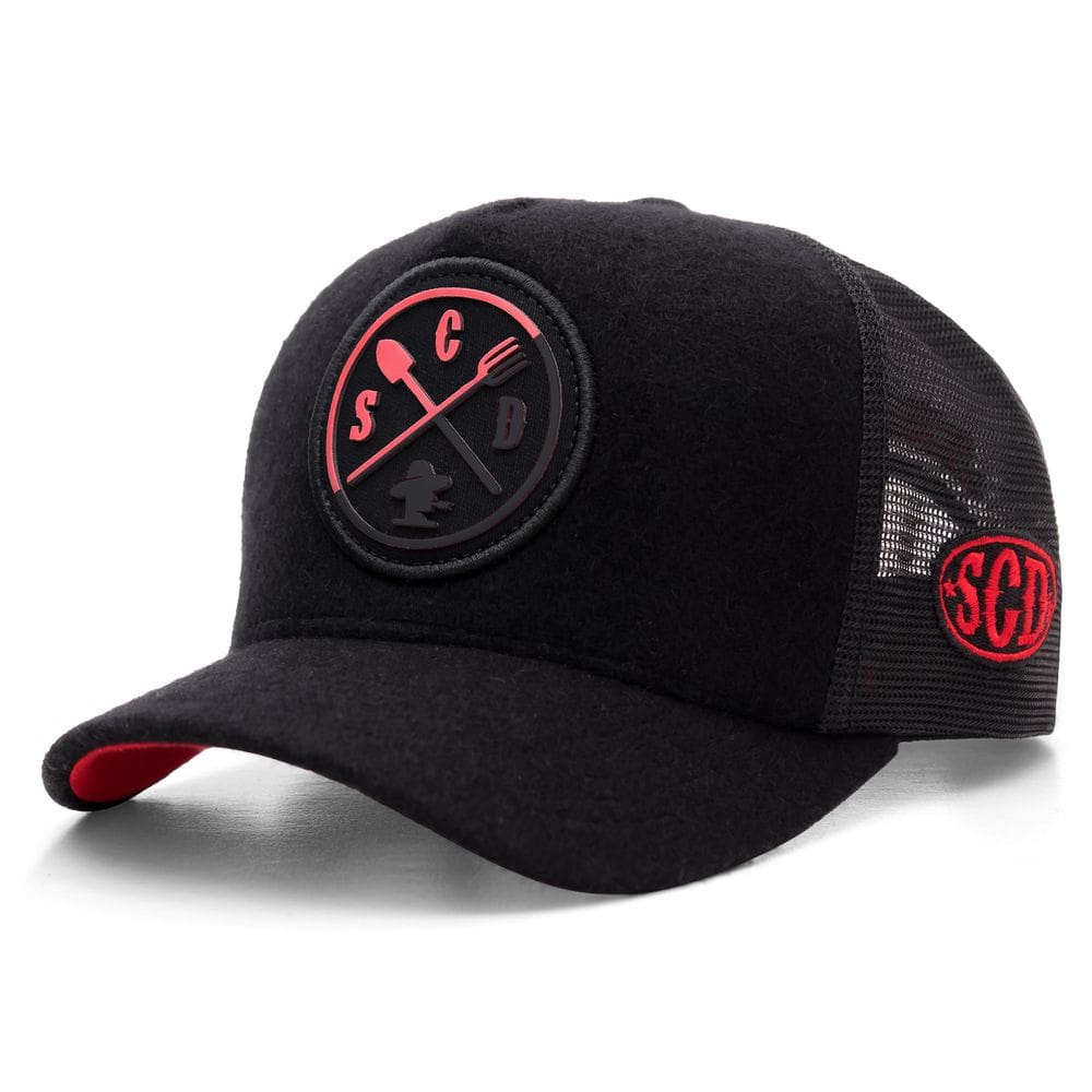 Boné Sacudido`s Gadanha - Fogo - Preto e Vermelho