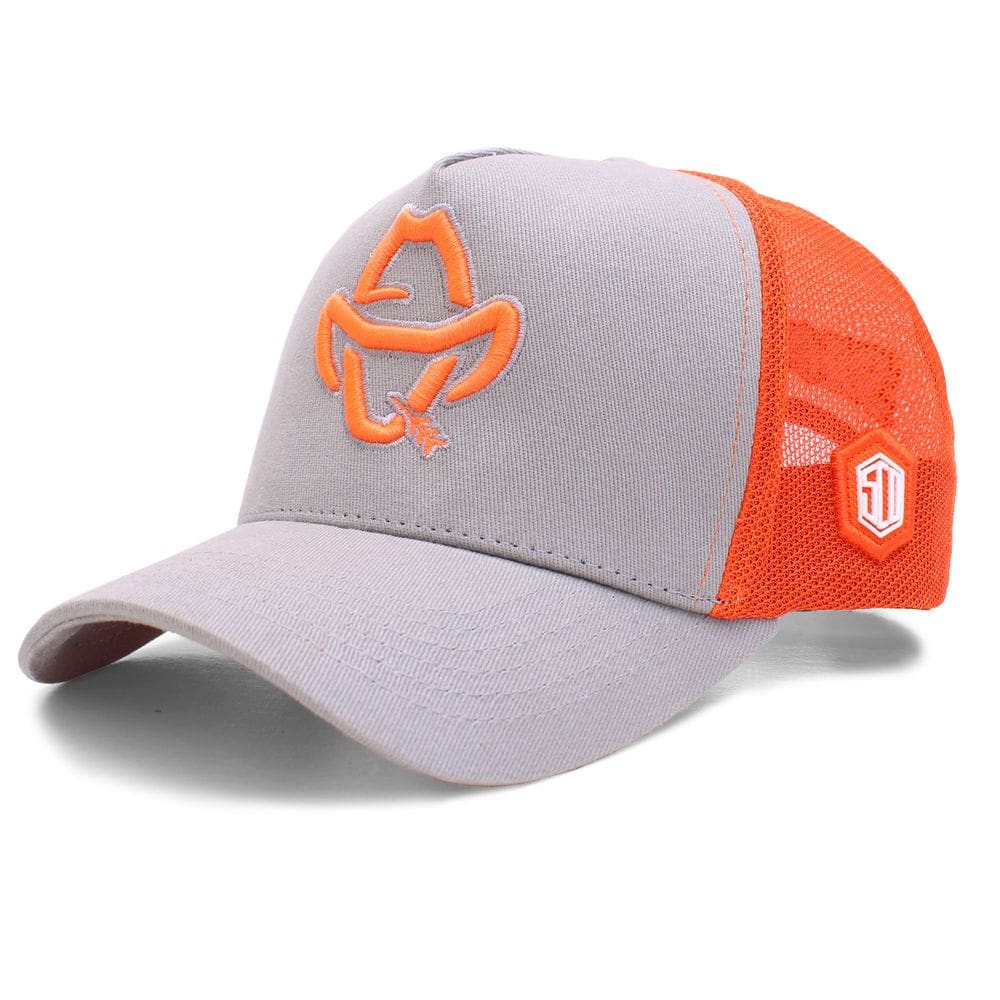 Boné Sacudido`s - Logo - Cinza-Laranja