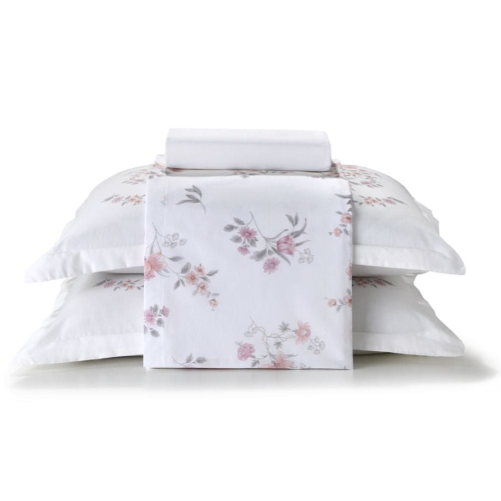 Jogo de Cama Queen 100% Algodao Percal 180 Fios Uni Dohler Kit 4 Pecas