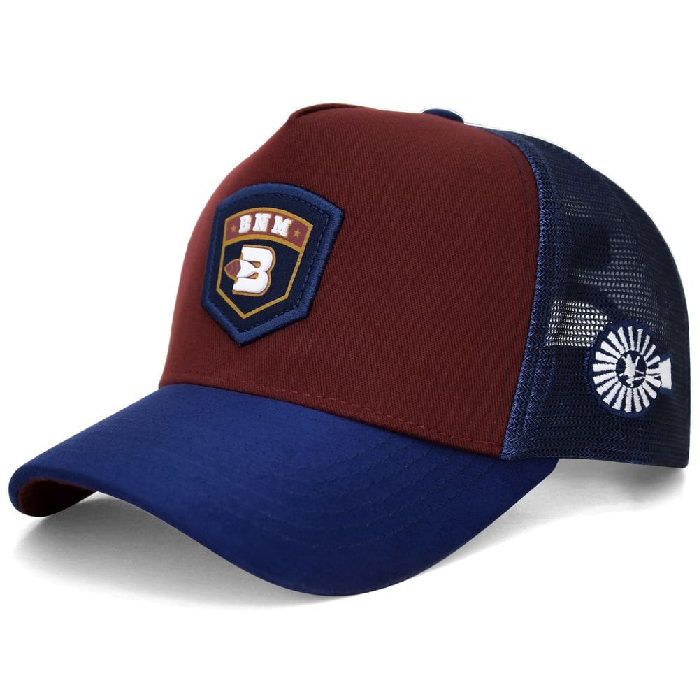 Boné Bão Nu Mundo - BNM B Pena - Vinho e Marinho