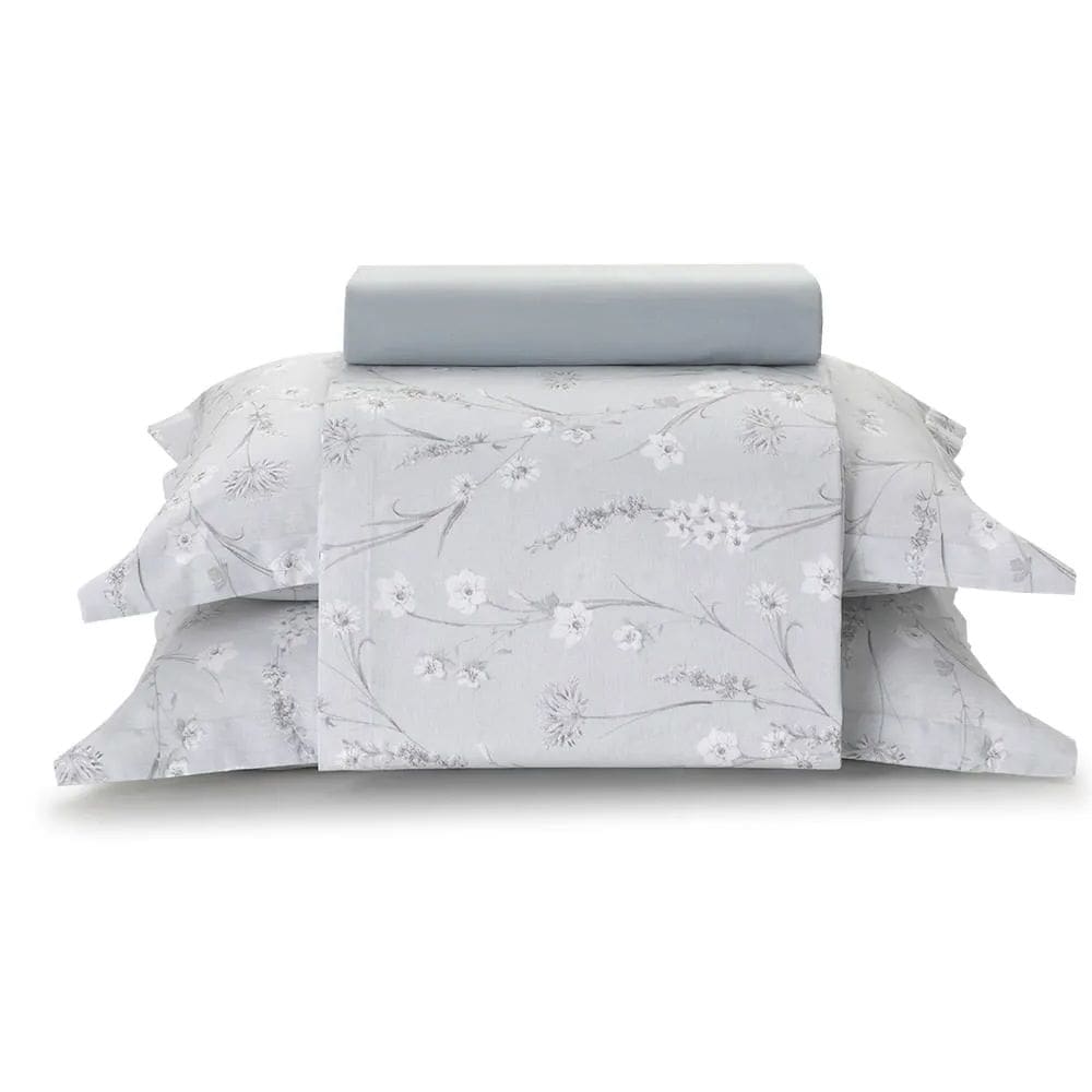 Jogo de Cama Queen 100% Algodao Percal 180 Fios Uni Dohler Kit 4 Pecas