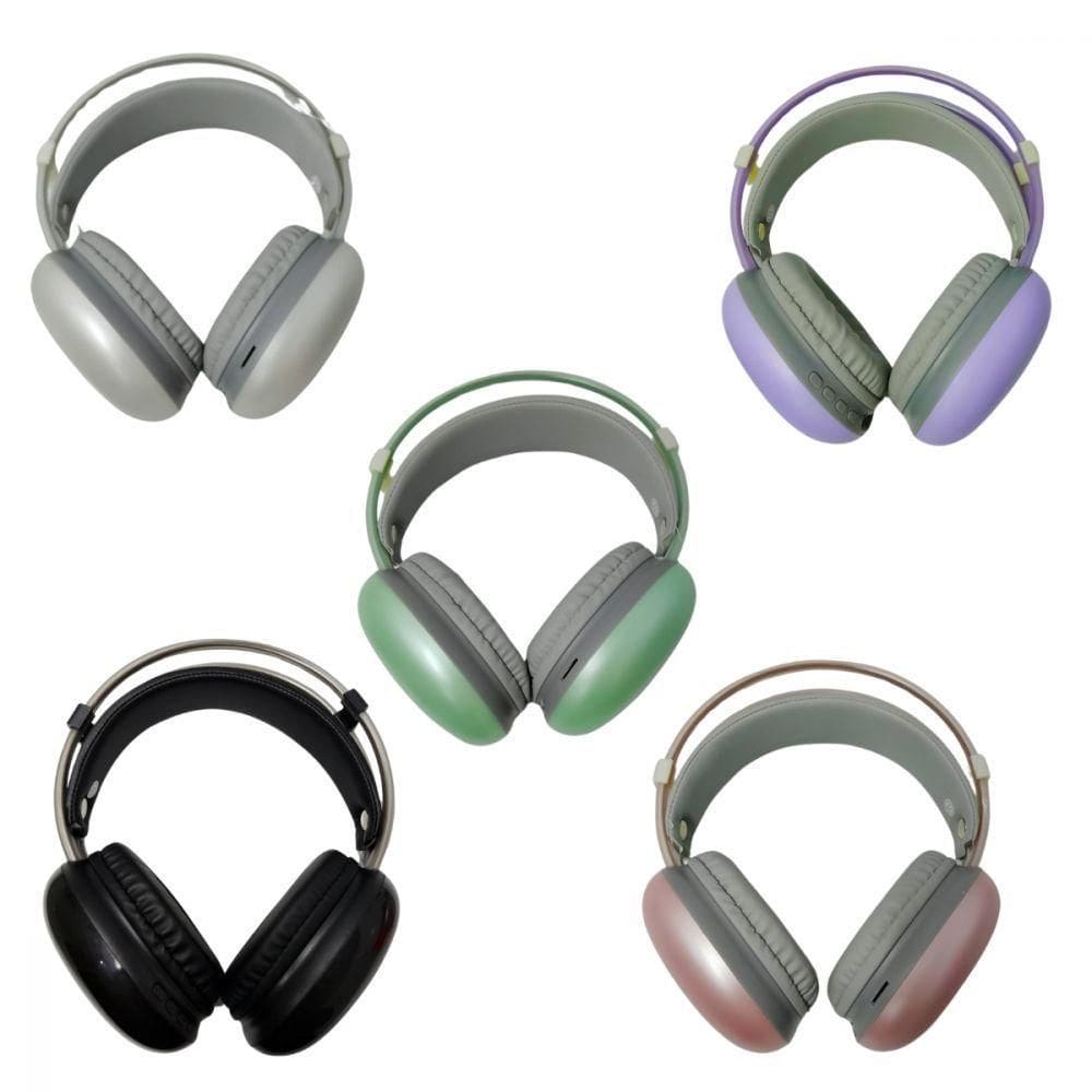 Fone De Ouvido Headphone Bluetooth Led Rgb Color